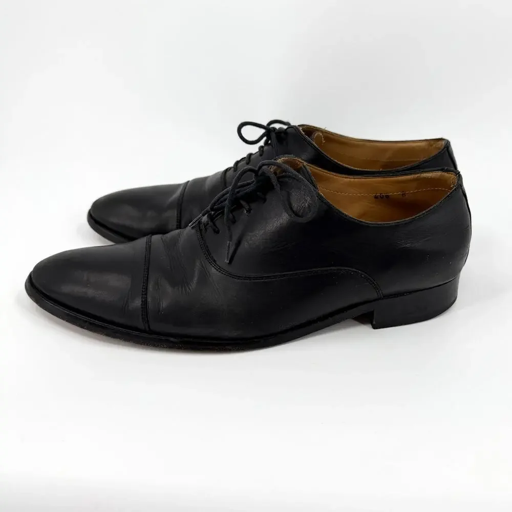 To Boot New York Black 100% Leather Adam Derrick Cap Toe Oxfords